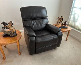 leather swivel electric recliner