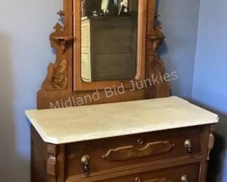 Marble top Victorian dresser