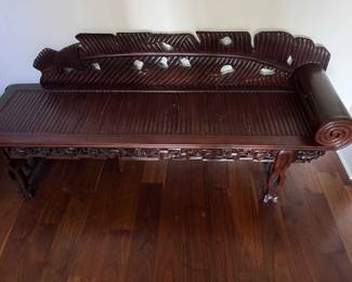 palm leaf bench