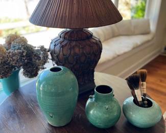 table lamps, pottery