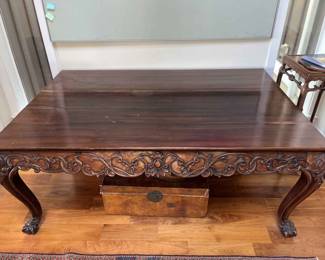 Antique Asian Low Dining Table, antique storage box
