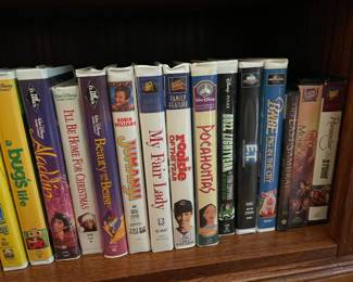 Disney and various VHS tapes