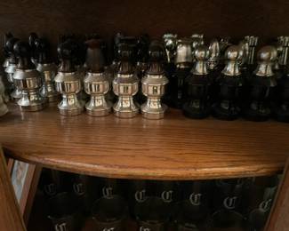 Vintage Avon chess set pieces