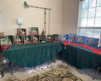 Many Hallmark Christmas villages