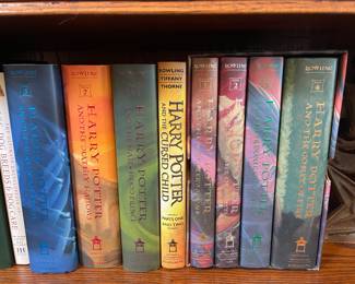 Complete set of Harry Potter, First Editions and First American Editions.