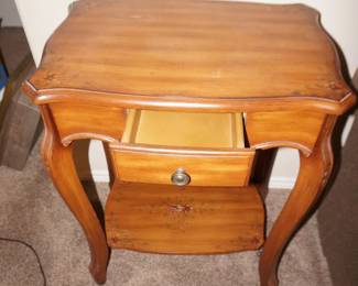 bedside table side table with small drawer 2 shelf
