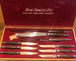 deluxe knife set in wooden box japan 