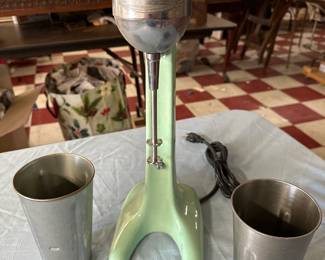old jadeite green porcelain Hamilton Beach malt mixer / soda shop , works great