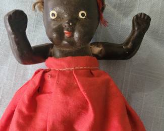 antique strung baby doll Japan