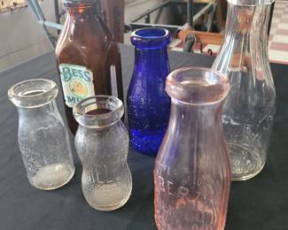 old milk bottles
