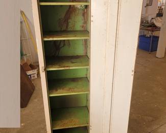 Old metal schoolhouse locker