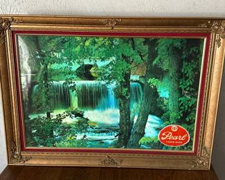 Working waterfall light w Pearl Beer advertising