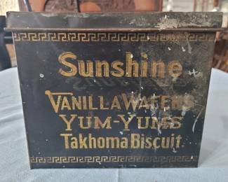 old Sunshine biscuit tin