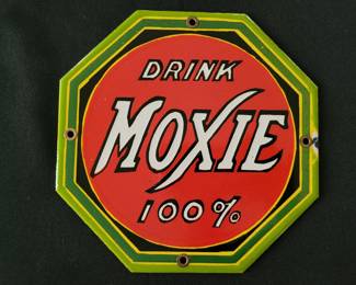 porcelain sign Moxie soda