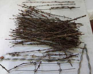 huge collection of old barbed wire