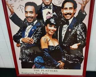 Several large signed posters / photos from the old Lakewood Theater in Dallas TX.  This one is the Platters