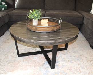 38"round  by 17 1/2" H. Coffee Table.   BUY IT NOW!  $75.00