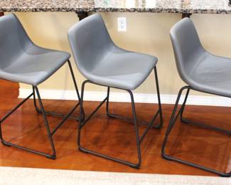 Three bar height chairs, Gray.                                                    BUY IT NOW!  Three for $100.00.