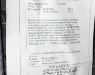 Queen size bed with tufted headboard, with queen size SBI mattress and box spring(made in  Springfield,Illinois). BUY IT NOW!  $325.00.                          