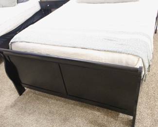 Black queen size sleigh beds. With queen size mattress set made by SBI(Springfield, Illinois). BUY IT NOW! $375.00  Each.