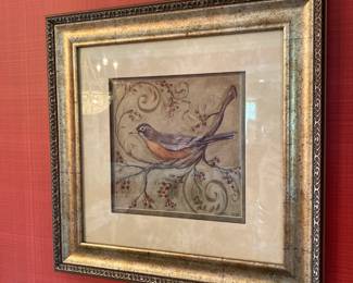Framed Bird Print $35