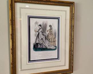 Intaglio Print 1855 Fashion Plate $65