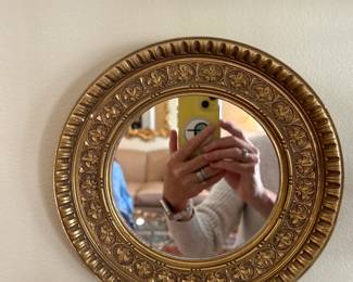 Small Gold Carved Mirror $30