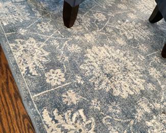 Blue/White Nicole Miller Rug. 5x7, $60