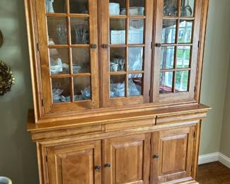 Glass Front Hutch 60" W x 19" D x 83" H $800
