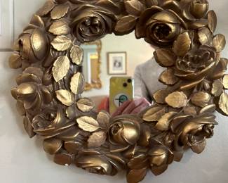 Small Leaf and Floral Mirror $30