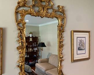 Gilded Gold Carved Mirror made in Italy $550