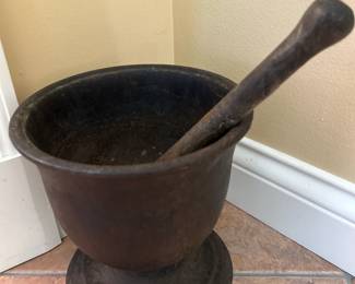 Iron Mortar & Pestle $75