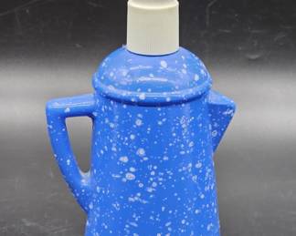 Avon Dispenser w/ Blue Speckled Graniteware Pitcher