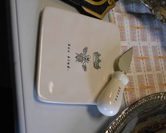 Rae Dunn Cheese Plate with Knife Set.