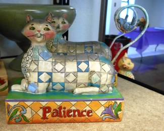 Jim Shore "Patience" Cat Collectible. (We have 2 of these).
