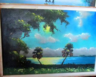 Highwayman Painting Signed L Newton