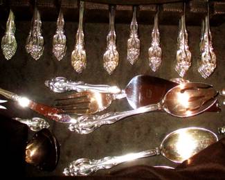 Set of Heavy Gorham Sterling Ware.  Weight at 140 oz.