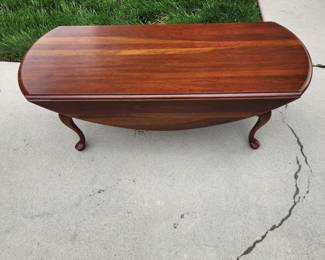 LOT 3 - Wells Furniture Drop Leaf Coffee Table : 49 1/2"W x  21"D x 17"H when closed. Opens to 36 1/2 " Depth.                          
