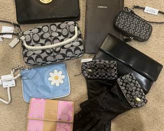 Lots of coach, Michael, Kors, and other beautiful wallets and smaller accessories