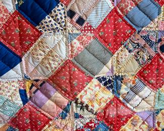 Wonderful large handmade quilt
