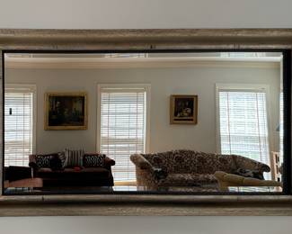Silver Gilt Mirror. Measures 39.5" x 69". Photo 1 of 2.