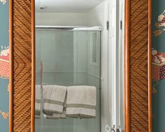 Vintage Rattan Mirror - 2 Available.