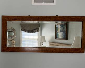 Mirror with Wood Frame. Measures 48" x 21".