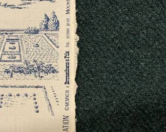 3.25 yards of Brunschwig & Fils Mount Vernon Toile Blue & White Fabric. Photo 3 of 3.