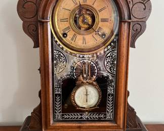 Early 1900s 8-Day Mantle Clock. Photo 1 of 4.