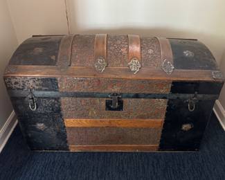 Antique Trunk. Measures 36" W. Photo 1 of 3.