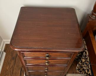 Pair of Antique 4-Drawer Bedside / Side Tables. Photo 2 of 3.