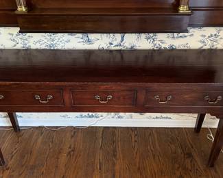 Custom-Made English Reproduction Cherry Three-Drawer Server / Buffet / Console. Measures 72" x 18" D x 32.5" H. Photo 2 of 4.