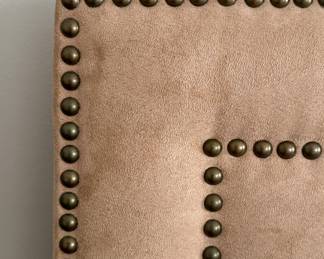 Full Side Suede Head Board With Nailhead Trim. Photo 2 of 2.