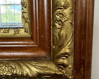 Wood & Gilt Mirror. Measures 26" x 29". Photo 2 of 2.